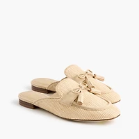 Woven tassel mules