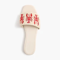 Beaded slide sandals