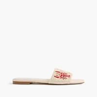 Beaded slide sandals