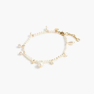 Pearl beaded anklet
