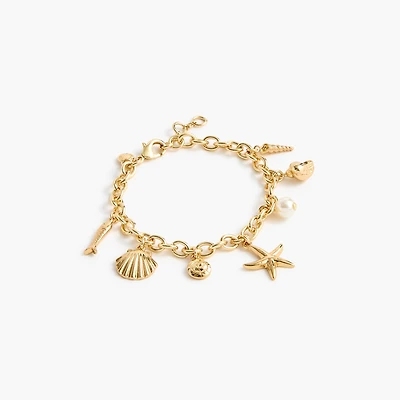 Seashell charm bracelet