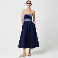 Mixed-media midi dress