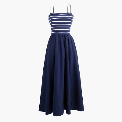 Mixed-media midi dress