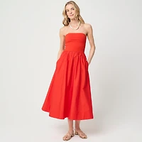 Mixed-media midi dress