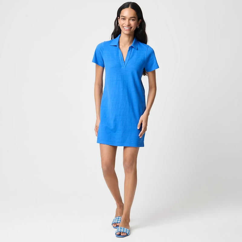Knit collared mini dress
