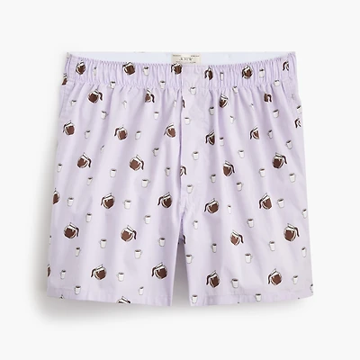 Coffee woven boxers