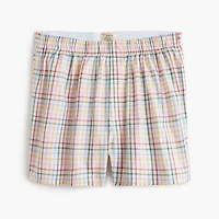 Plaid woven boxers