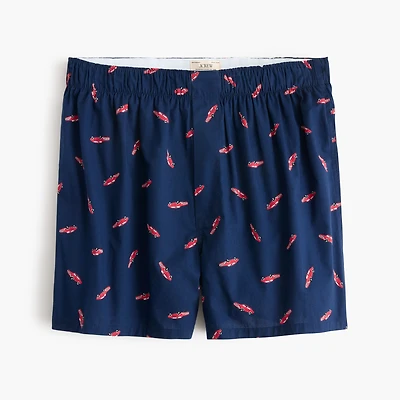Classic red car woven boxers