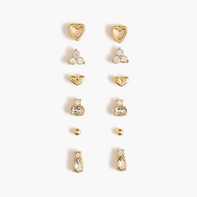 Stud earrings set-of-six