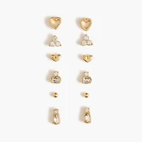 Stud earrings set-of-six