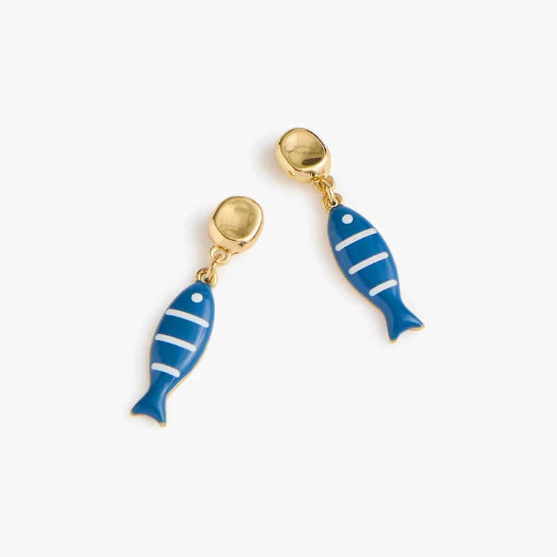 Fish drop earrings