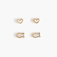 Fish earrings set-of-two