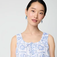 Linen-blend tank top