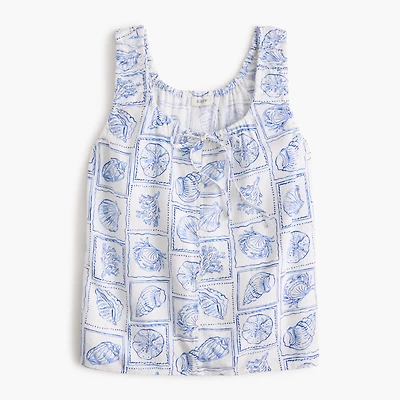 Linen-blend tank top