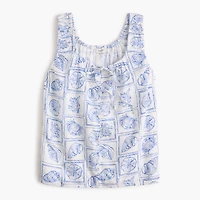 Linen-blend tank top