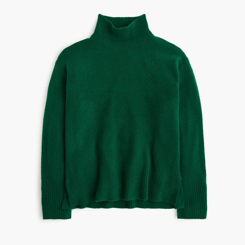 Mockneck sweater extra-soft yarn