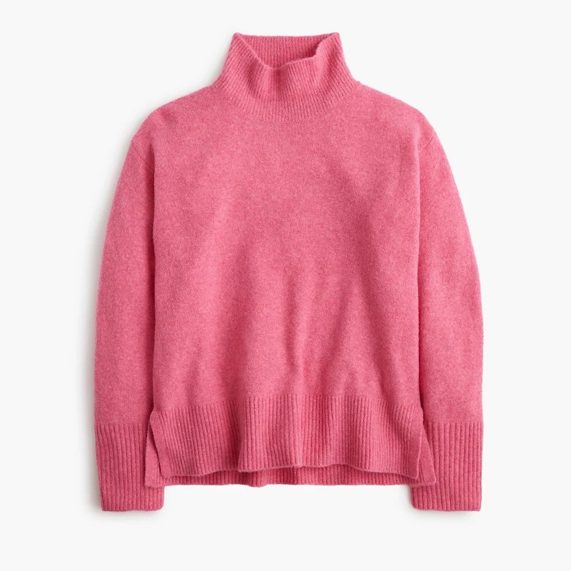 Mockneck sweater extra-soft yarn