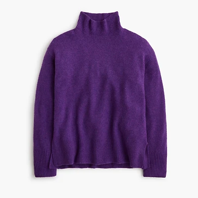 Mockneck sweater extra-soft yarn