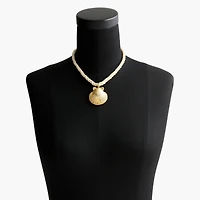 Braided seashell necklace