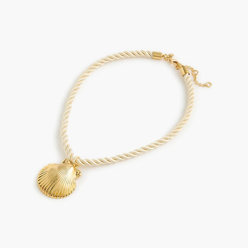 Braided seashell necklace