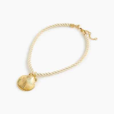 Braided seashell necklace