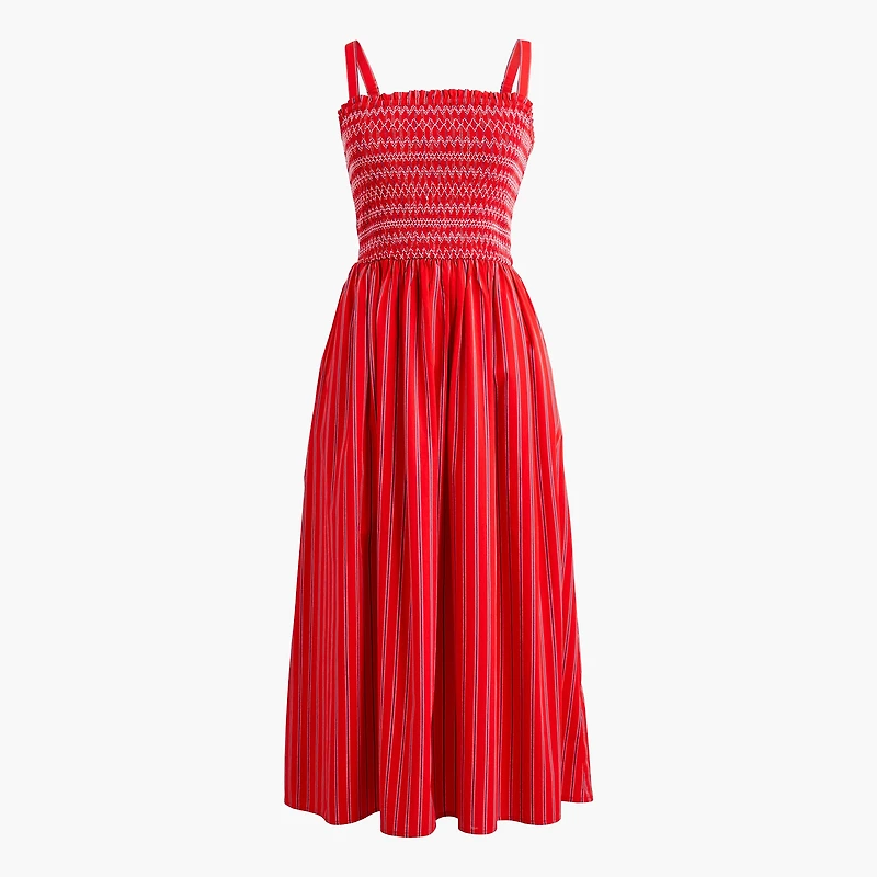 Smocked midi dress