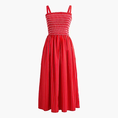 Smocked midi dress