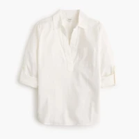 Linen-blend popover top