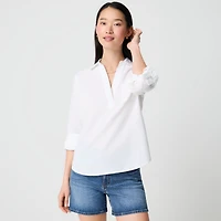 Linen-blend popover top