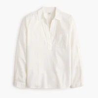 Linen-blend popover top