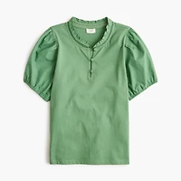 Puff-sleeve top