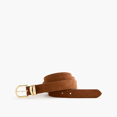 Novelty keeper suede belt