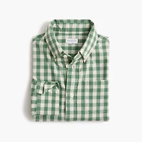 Boys' long-sleeve flex washed gingham shirt