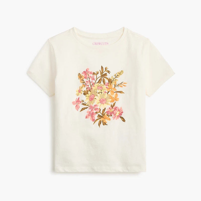 Girls' fall flowers graphic tee