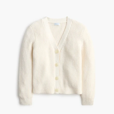 Girls' relaxed cardigan sweater