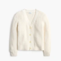 Girls' relaxed cardigan sweater