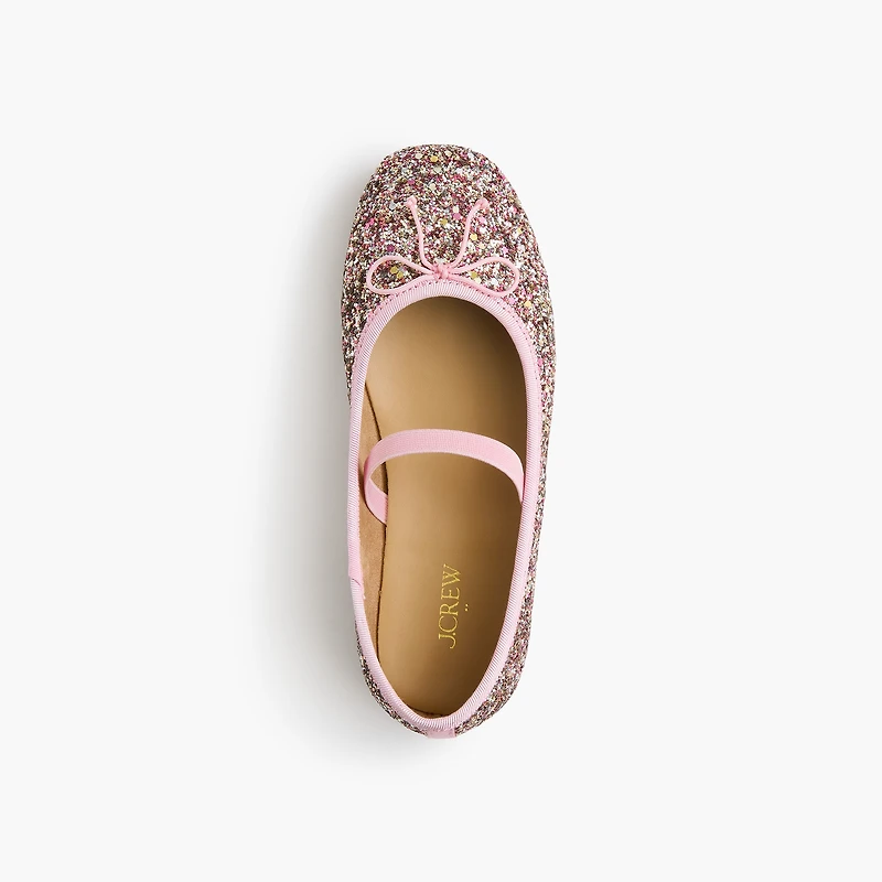 Girls' glitter Mary Janes