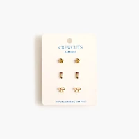 Girls' back-to-school stud earrings set-of-three
