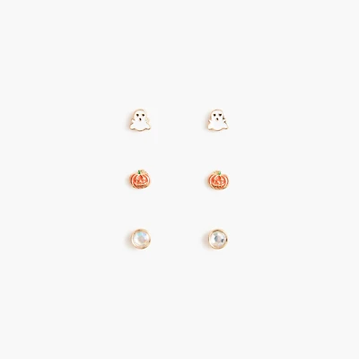 Girls' Halloween earrings set-of-three
