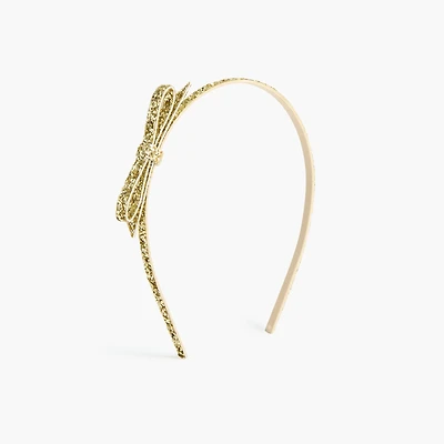 Girls' glitter bow headband