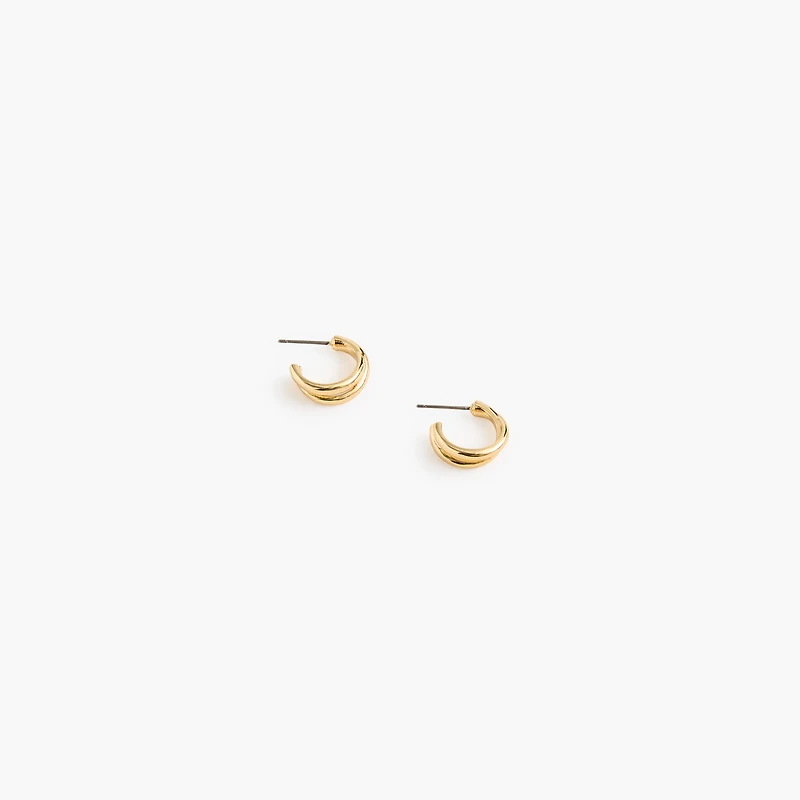 Crossover hoop earrings