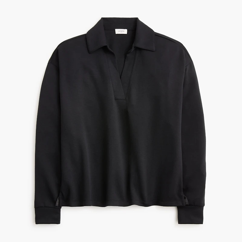 Luxe interlock polo sweatshirt