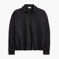 Luxe interlock polo sweatshirt