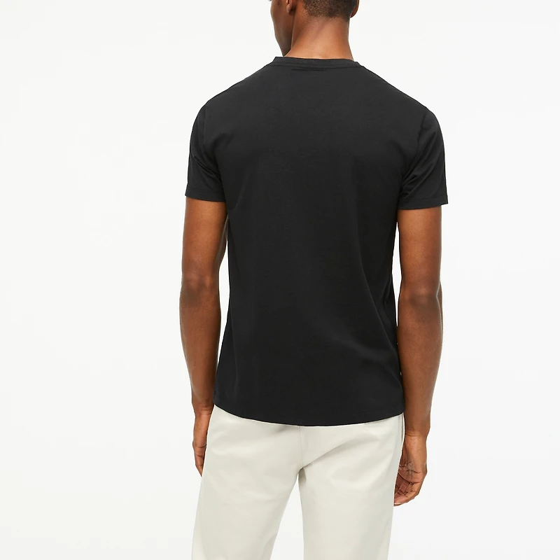 Washed jersey V-neck tee