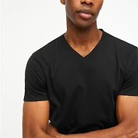 Washed jersey V-neck tee