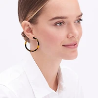 Tortoise hoop earrings