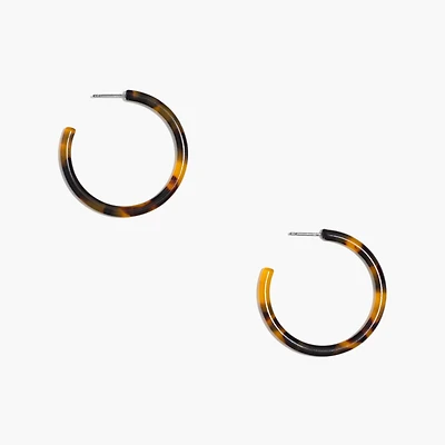 Tortoise hoop earrings