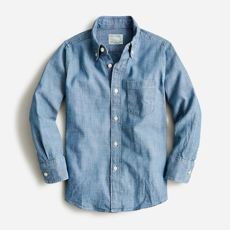 Boys' long-sleeve chambray shirt