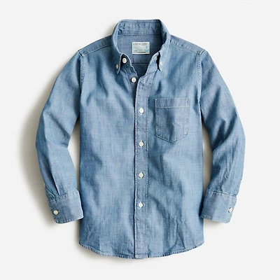 Boys' long-sleeve chambray shirt