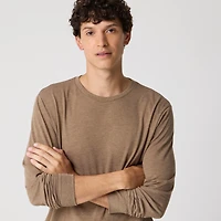 Long-sleeve washed jersey tee